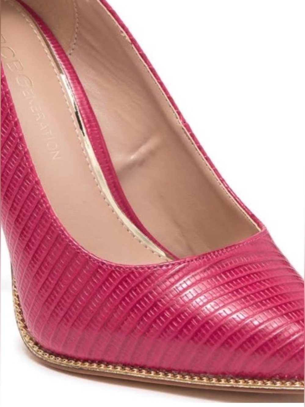 BCBGeneration Hot Pink Heels / Pumps Pointed-Toe + Gold Trim